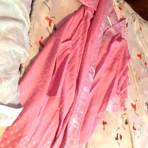 Cabernet Pink polka dot robe size Large . $15